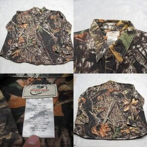 Vintage Mossy Oak Shirt Men 2XL Green Break Up Camo Stealth Weave‎ Long Sleeve